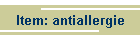 Item: antiallergie